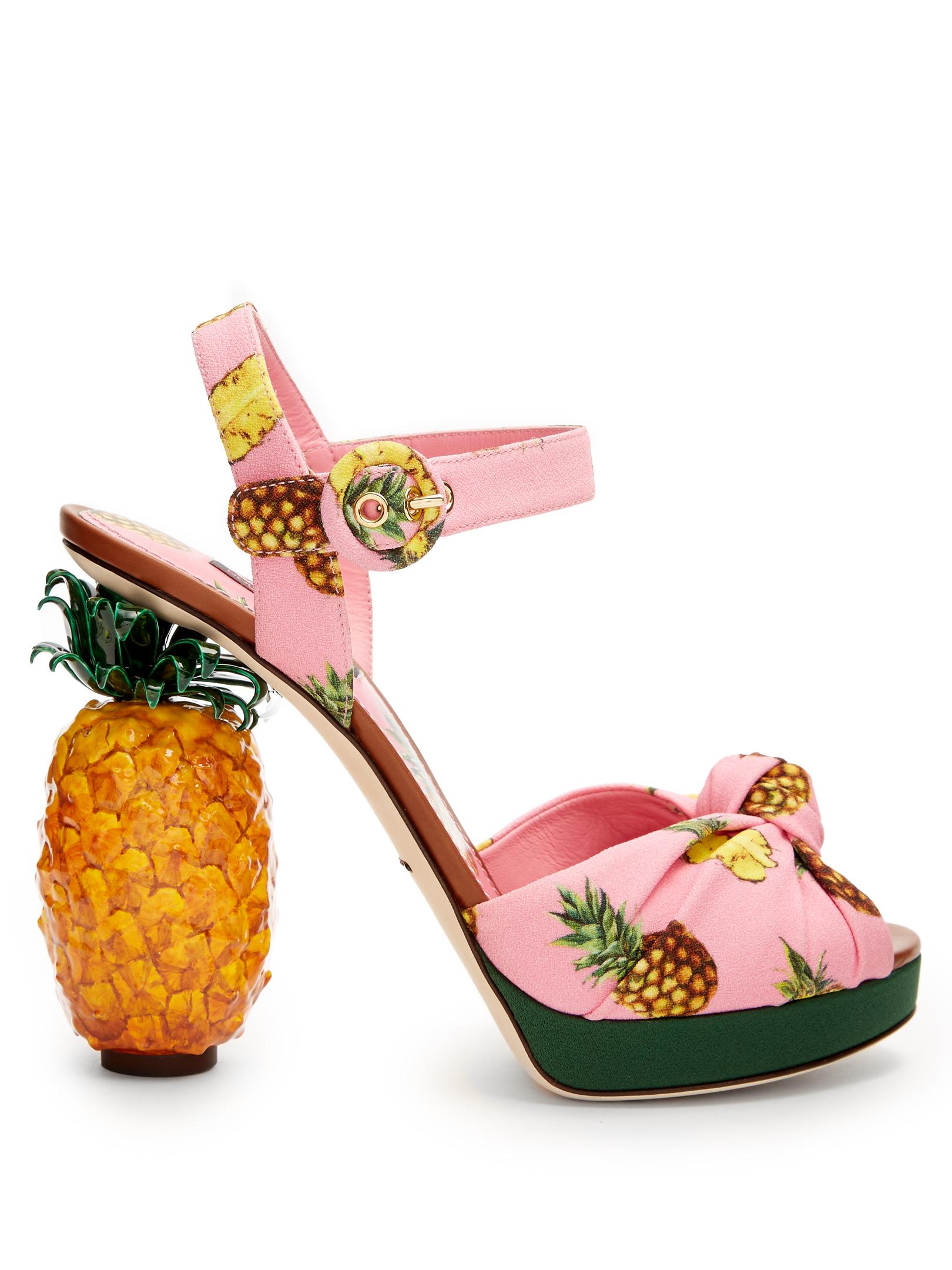 Dolce & Gabbana Kiera Pineappleheel Sandal in Pink Lyst